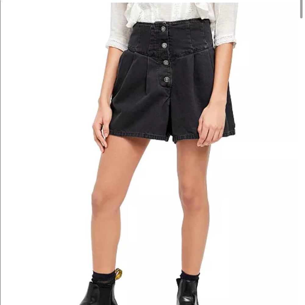 Free People Paris Pleated Shorts